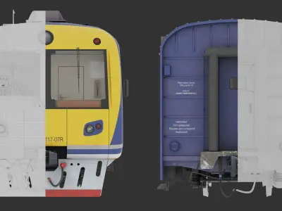 ER2T 7117 EMU Head Wagon 3D model
