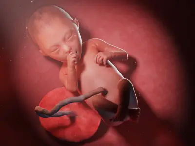 Fetus Anatomy Week 25 Static 3D model
