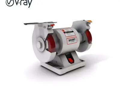 Bench Grinder Model Pack for Industrial and Workshop Scenes Low-poly 3D model