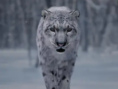 Snow Leopard 3D 3D model purchase