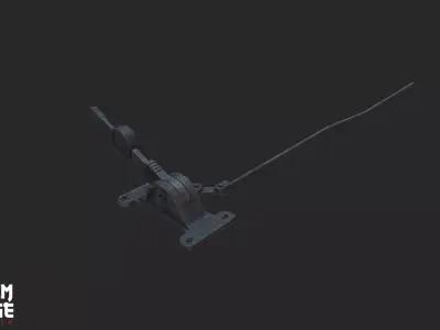 Rail Track Connector Low-poly 3D model