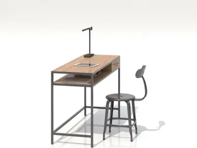 Work Desk Industrial Small 3D model