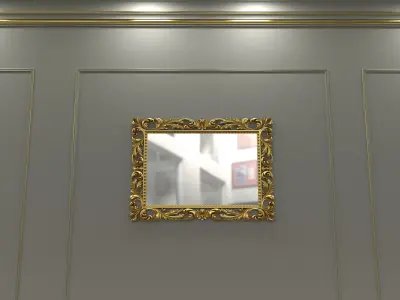carved mirror 3D model