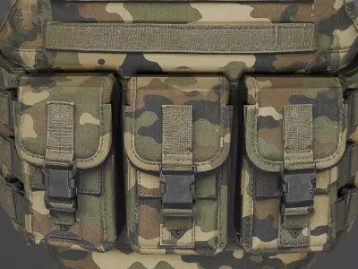 BULLET PROOF VEST low poly game ready Low-poly 3D model