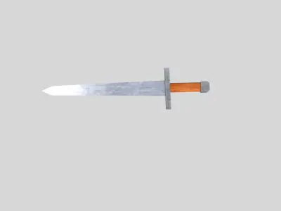 low poly medieval sword 1 Low-poly 3D model