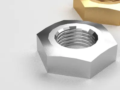 Hex Nuts 3D model by erikyavrumyan