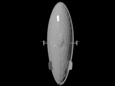 Blimp-Zeppelin spacecraft Free low-poly 3D model