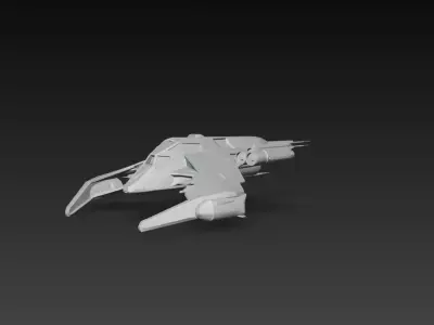 Sci-Fi Multi-Role Assault Fighter Spaceship 3D Print STL 3D print model