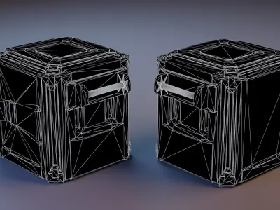 Scifi Battery Low-poly 3D model purchase