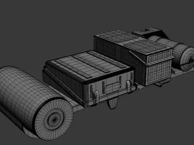 Truck Parts Low-poly 3D model