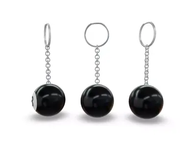 8 Ball Keychain 3D model
