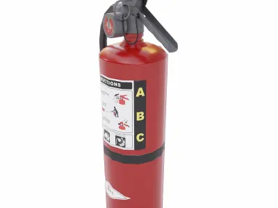 Fire Extinguisher lowpoly 3d model Low-poly 3D model