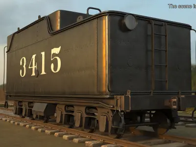 Steam Locomotive Tender 3D model