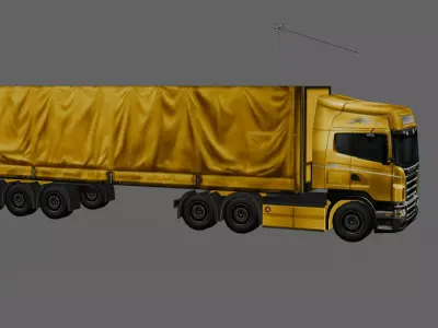 transport truck Cargo Truck 8x4 Low-poly 3D model
