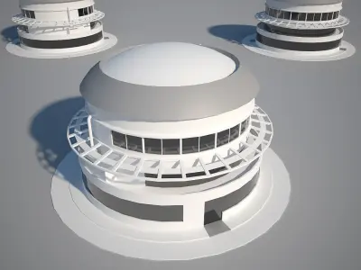 Industrial Building 05 Low-poly 3D model