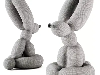 Balloon Rabbit Sculpture 3D model