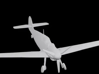 Bf-109 fighter aircraft 3D print model