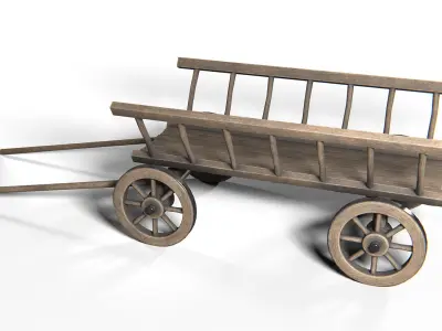 Dray 01 PBR Low-poly 3D model