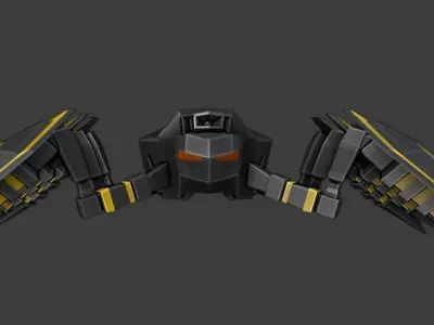 Spider BOT Low-poly 3D model