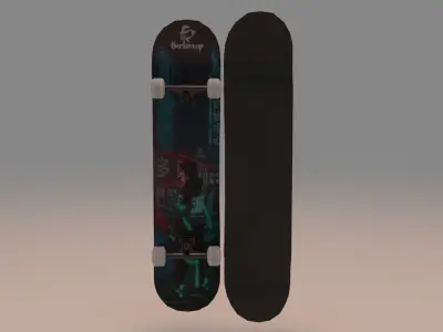 Demon Slayer Anime Skateboard Skate 3D model
