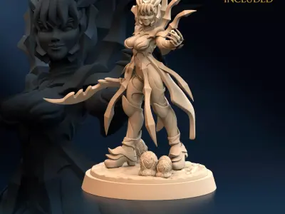 Spider Female Warrior Arachnid Blade C 3D print model