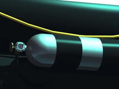 Rescue liferaft set 3D model