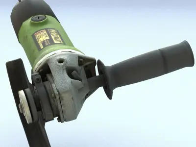 Angle Grinder Low Poly Low-poly 3D model