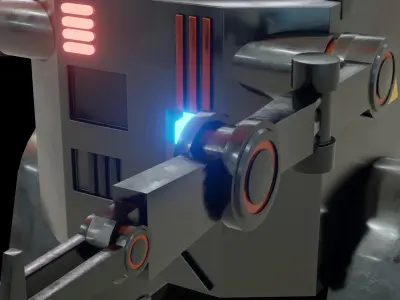 Denis elka46464646gmail comSci-fi Robot 3D model Free low-poly 3D model