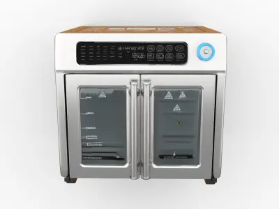 XL26QT AirFryer Stainless 3D model