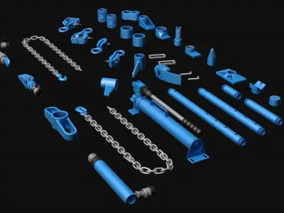 Straightening tool kit 3D model