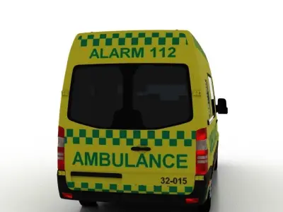 Mercedes Benz Sprinter L2H2 2015 Denmark Ambulance 3D model