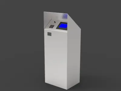 Folded sheet metal cabinet for commercial use 3D model
