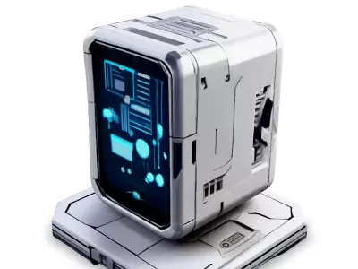 SciFi Data Storage Unit Low-poly 3D model purchase