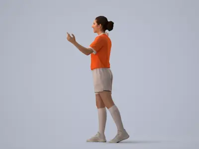 00468Gloria003 - Adult Caucasian woman exercising in athletic 3D model
