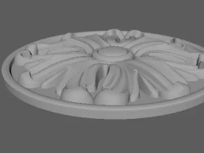 rosette decorative medallion 3D model 12