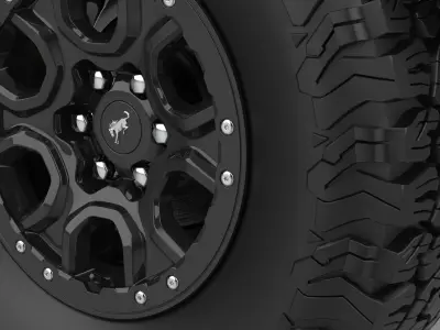 Generic 35 inch all terrain tire Free 3D model