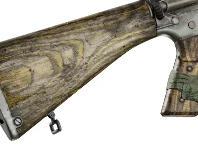 M16A1 FALLOUT Low-poly 3D model