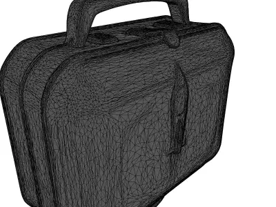 Dented Retro Rocket Lunchbox 3D model