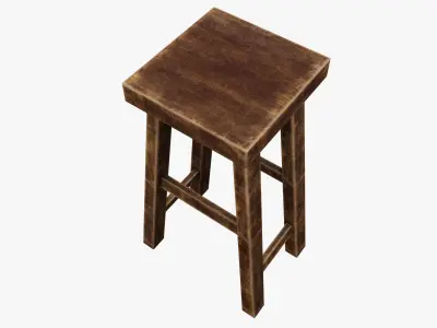 Medieval Rustic  Low-poly 3D model