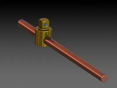 Sliding t bar handles Free 3D model