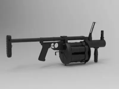 RG-6 grenade launcher 3D model