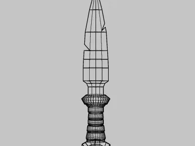 Medieval Knife Low-poly 3D model purchase