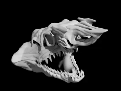 Shark Skull Low-poly 3D model
