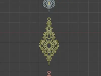 Antique Earrings 3D print model