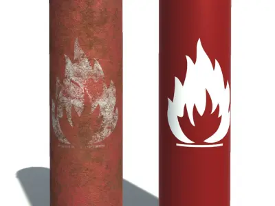 Gas bottle 3D model