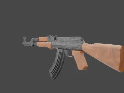Kalashnikov ak - rifle Low-poly 3D model
