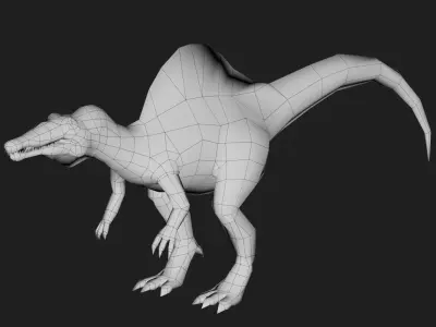 dinosaur Low-poly 3D model 22