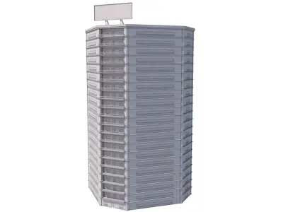Background high rise optimized building 1 Low-poly 3D model
