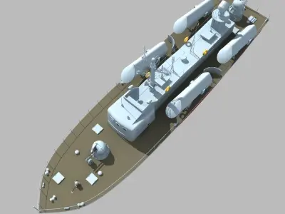 Russian OSA Class Missile Boat 3D model
