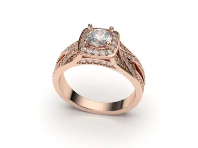 solitaire with ring sizes  8 part S20 3D print model